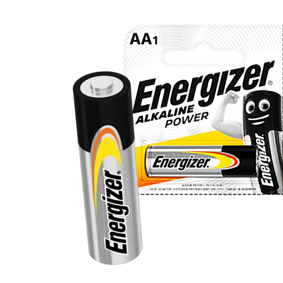 Energizer Power Alkaline AA Battery, 1.5V