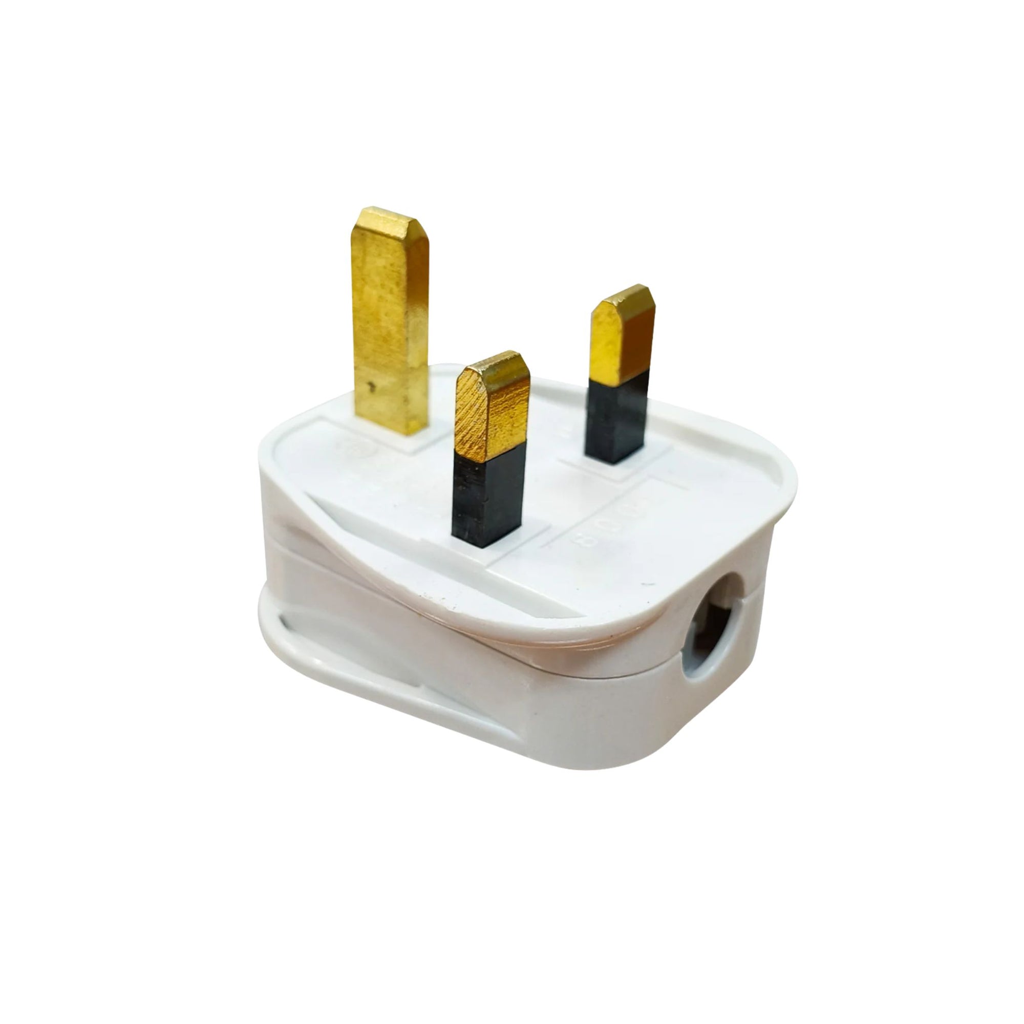3 Pin UK Mains Top Plug 13A for UK appliances, electrical power connector.