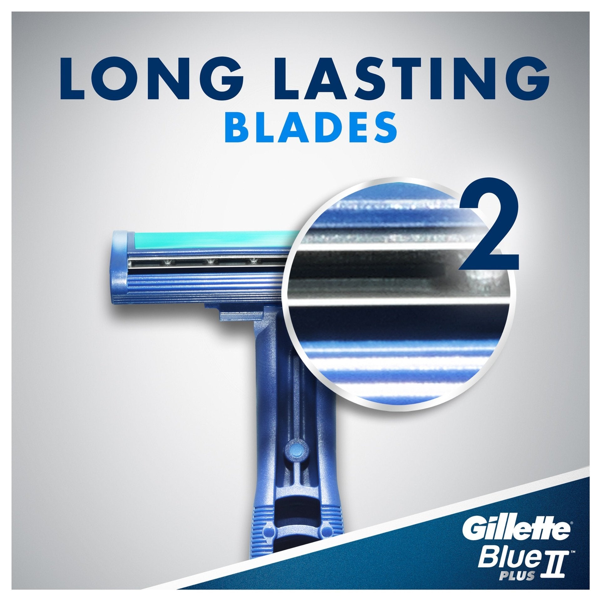 Gillette Blue II Plus Men's Disposable Razors (5-Pack) for Smooth Shave