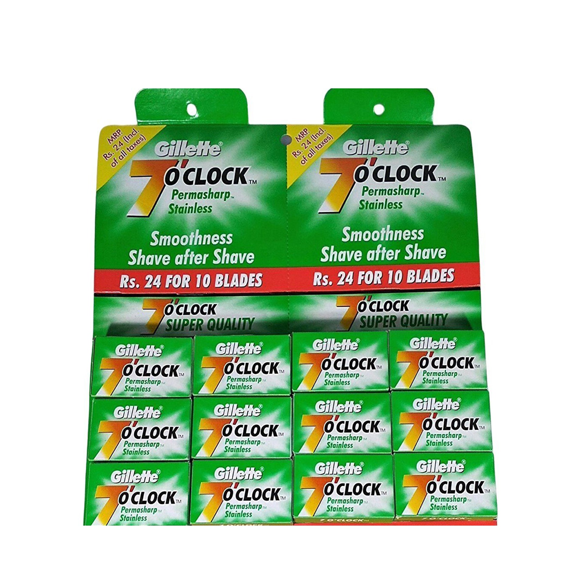 7 O'Clock Blade 1x12 Pack – Premium stainless steel shaving blades for a smooth and comfortable shave.