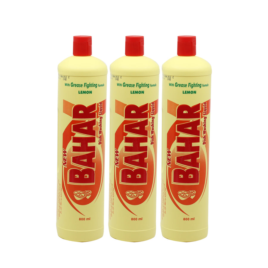 Bahar Lemon Dishwashing Liquid 3x800ml Pack - Powerful Grease Removal