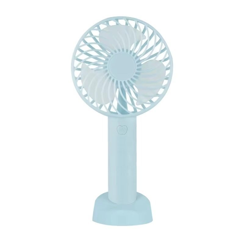 USB Mini Portable Handheld Fan with Phone Holder Rechargeable Air Cooling Device for Outdoor Use Made of Plastic