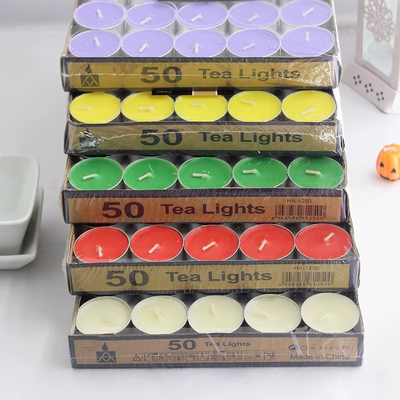 White Candles 4 Hour Burning Smokeless European Tea Light Unscented Candles for Shabbat Weddings Christmas Home Decorative