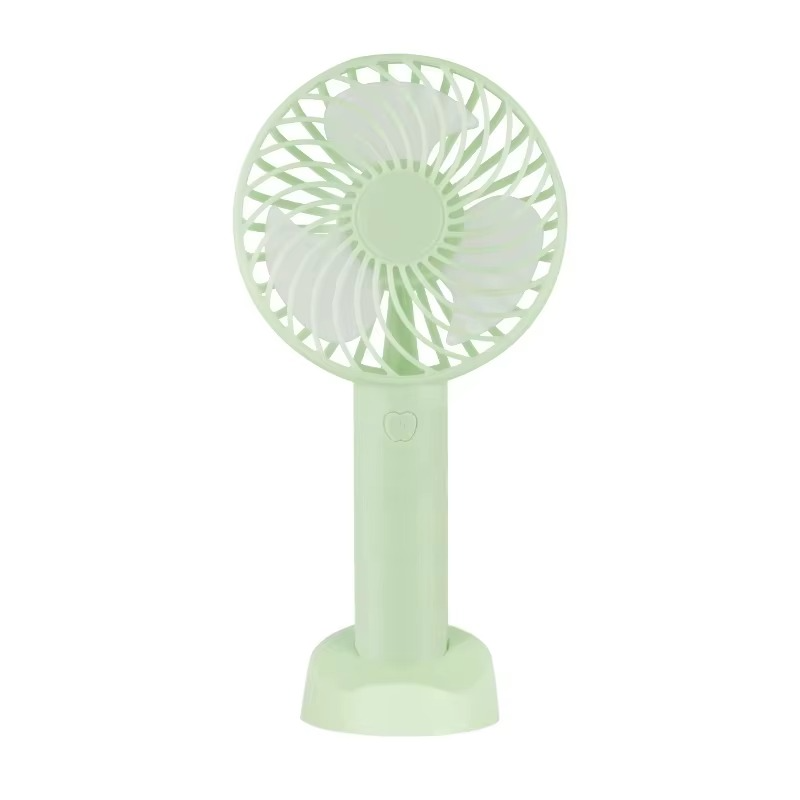 USB Mini Portable Handheld Fan with Phone Holder Rechargeable Air Cooling Device for Outdoor Use Made of Plastic