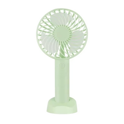 USB Mini Portable Handheld Fan with Phone Holder Rechargeable Air Cooling Device for Outdoor Use Made of Plastic