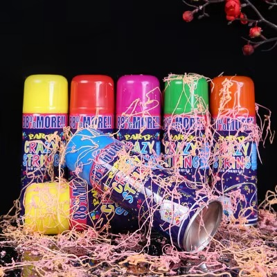Vibrant Multicolor Ribbon Spray for Parties | Eco-Friendly Decor Bahrain