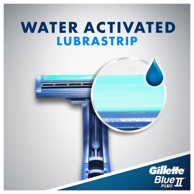 Gillette Blue II Plus Men's Disposable Razors (5-Pack) for Smooth Shave