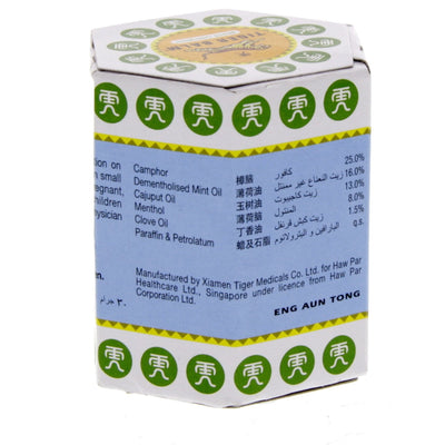 Tiger Balm White Ointment 30g – Fast Relief for Muscle Pain, Headaches & Nasal Congestion with Menthol & Camphor