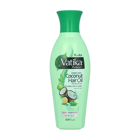 Dabur Vatika Coconut Hair Oil 250ml – Pure coconut oil for nourished and shiny hair.