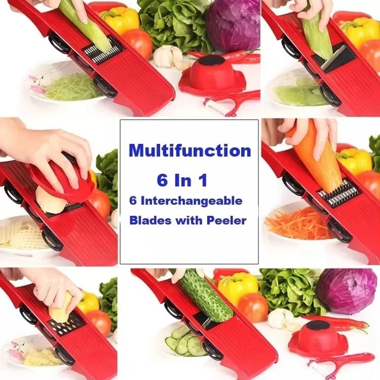 Multifunctional Vegetable Cutter Vegetable Chopper with 6 Blades
