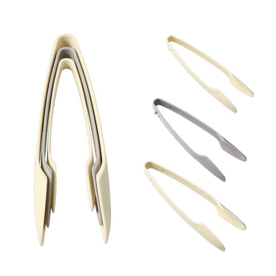 3-Piece Heat-Resistant Plastic Food Clip Set | BBQ, Baking & Serving Tongs