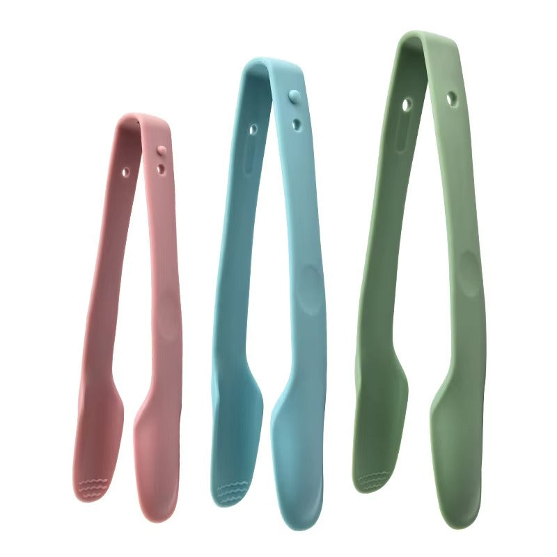 3-Piece Heat-Resistant Plastic Food Clip Set | BBQ, Baking & Serving Tongs
