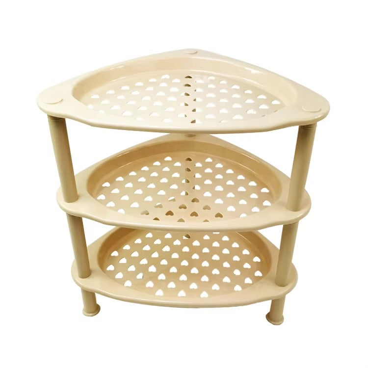 Bathroom Plastic Storage Shelf Rack - Space-Saving Organizer for Home