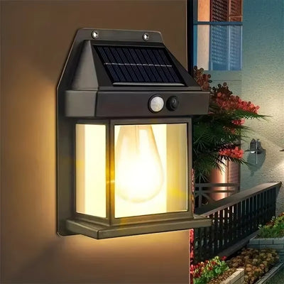 Solar Wall Lights Outdoor 10 Lumen Solar Powered Solar Light  Tungsten Filament Lamp Outdoor Warm Lighting Photographic