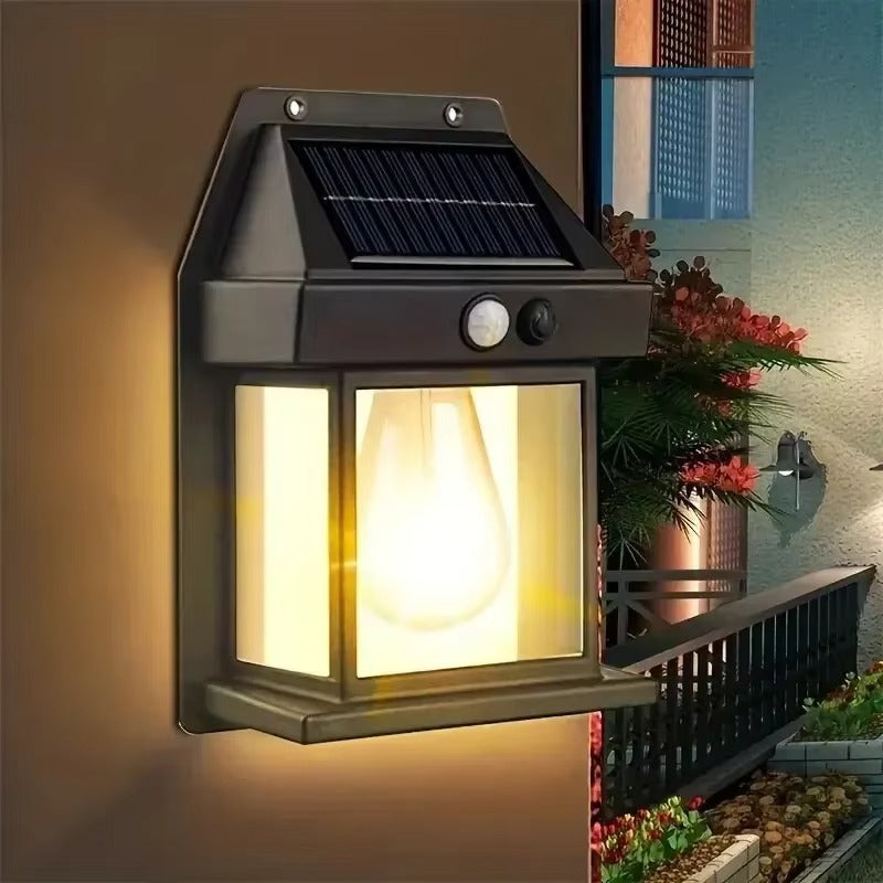 Solar Wall Lights Outdoor 10 Lumen Solar Powered Solar Light  Tungsten Filament Lamp Outdoor Warm Lighting Photographic