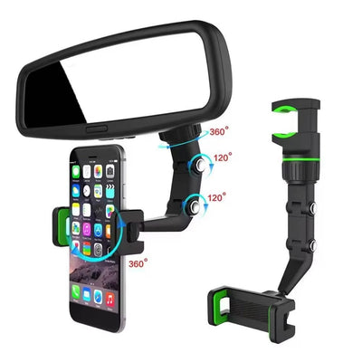 Universal Car Mobile Phone Bracket Rearview Mirror FixUniversal Car Mobile Phone Bracket Rearview Mirror Fixed Rotation Adjustment Phone Stand Bracket for Outdoor Live Broadcasted Rotation Adjustment Phone Stand Bracket for Outdoor Live Broadcast