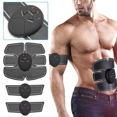 Electric Body Slimming Massager Toner Trainer Abdominal Muscle Vibrating Belt EMS Abdomen Muscle Stimulator