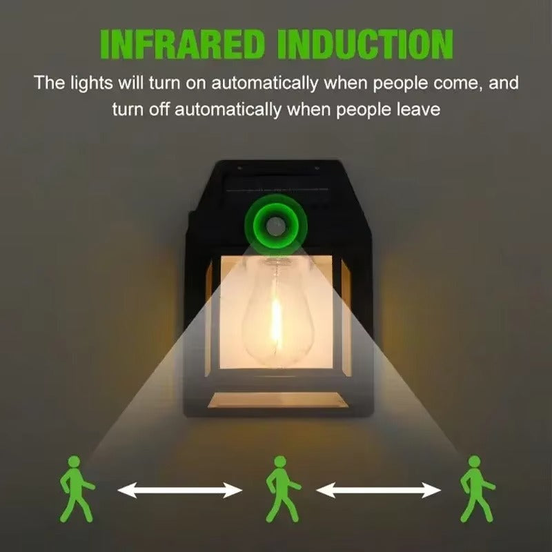 Solar Wall Lights Outdoor 10 Lumen Solar Powered Solar Light  Tungsten Filament Lamp Outdoor Warm Lighting Photographic