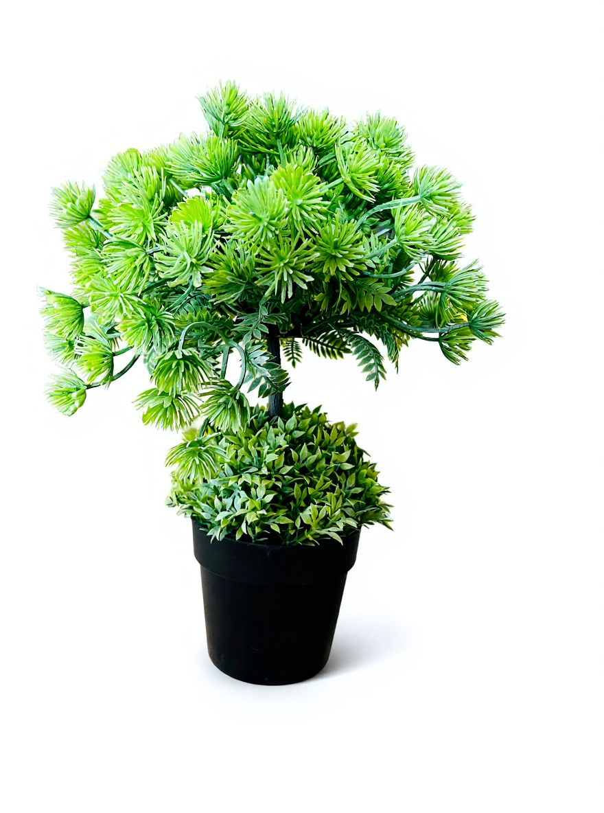 Lifelike Artificial Pine Bonsai Tree | Potted Indoor Desktop Decor