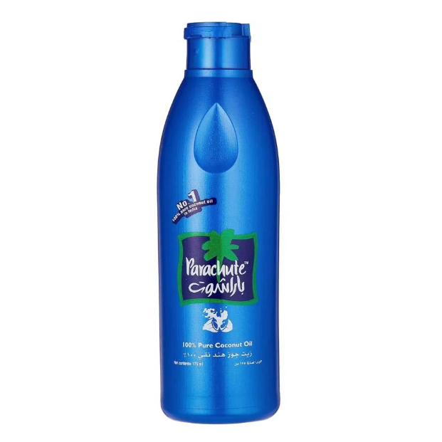 Parachute 100% Pure Coconut Oil 175ml – Natural hair and skin care oil for nourishment and shine.