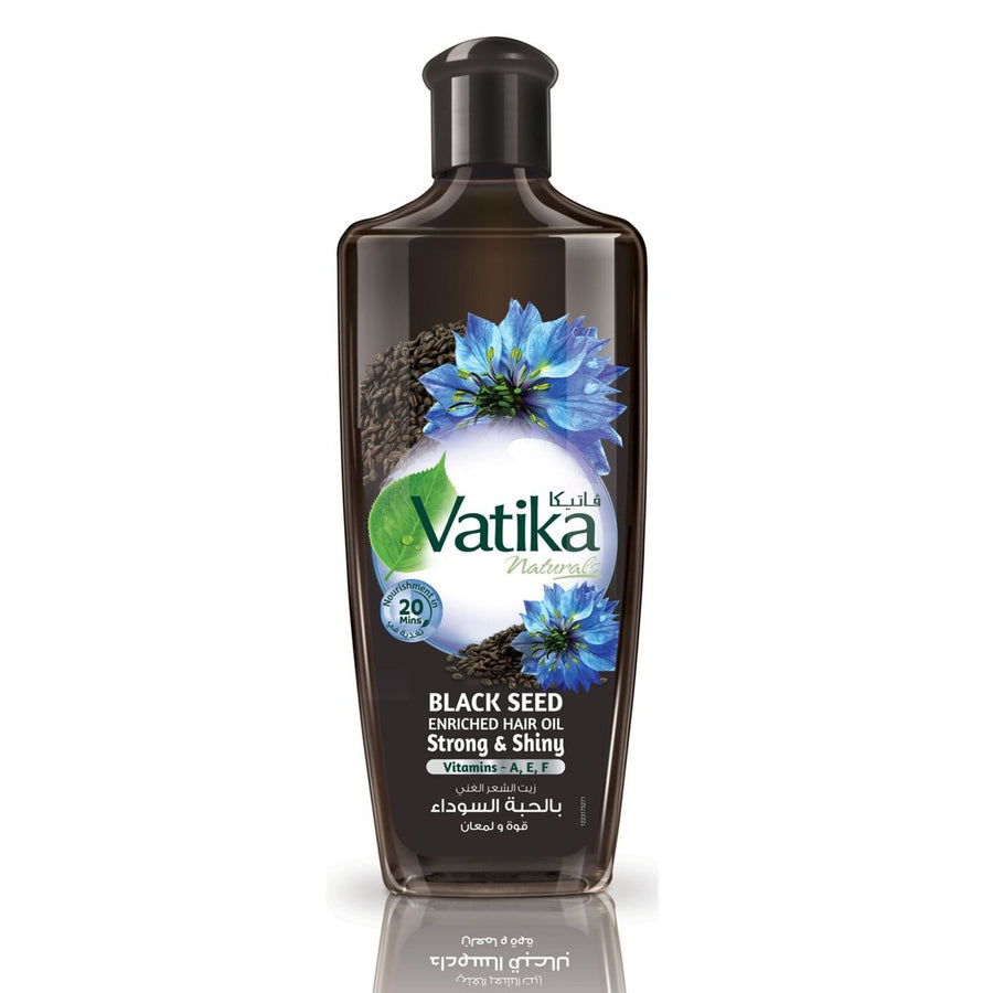 Vatika Naturals Black Seed Enriched Hair Oil 200ml – Strong and shiny hair with natural black seed extract.